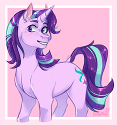 Size: 1469x1568 | Tagged: safe, artist:ebonytails, starlight glimmer, pony, unicorn, g4, dock, ear fluff, female, hoers, mare, smiling, solo