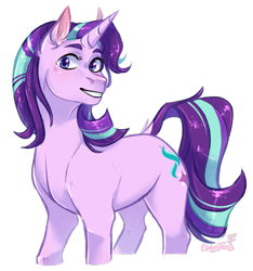 Size: 1469x1568 | Tagged: safe, alternate version, artist:ebonytails, starlight glimmer, pony, unicorn, g4, dock, ear fluff, female, hoers, mare, simple background, smiling, solo, transparent background