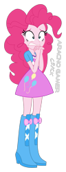 Size: 779x2025 | Tagged: safe, artist:spidey-gamer-crack, pinkie pie, equestria girls, g4, simple background, solo, transparent background