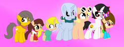 Size: 1797x690 | Tagged: safe, artist:haileykitty69, oc, oc:hailey kitty, earth pony, pegasus, pony, unicorn, betrayus, butters stotch, crossover, leni loud, lynn loud, male, pac-man, rhombulus, seymour skinner, south park, star vs the forces of evil, the loud house, the simpsons