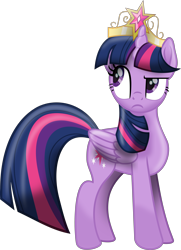 Size: 4030x5554 | Tagged: safe, artist:php178, derpibooru exclusive, twilight sparkle, alicorn, pony, g4, my little pony: the movie, princess twilight sparkle (episode), .svg available, big crown thingy, colored pupils, element of magic, female, jewelry, movie accurate, moviefied, regalia, show moviefied, simple background, solo, svg, transparent background, twilight sparkle (alicorn), vector