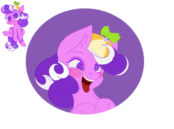 Size: 3177x2354 | Tagged: safe, artist:sundayrain, screwball, earth pony, pony, g4, ahegao, bust, commission, hat, high res, icon, open mouth, portrait, propeller hat, solo, tongue out, wall eyed
