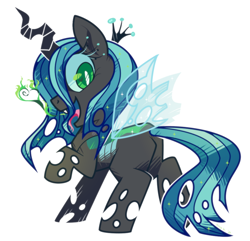 Size: 916x883 | Tagged: safe, artist:yokokinawa, queen chrysalis, changeling, changeling queen, g4, chibi, cute, cuteling, female, simple background, white background