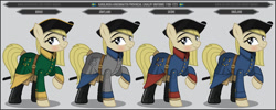 Size: 1280x512 | Tagged: safe, artist:brony-works, earth pony, pony, clothes, female, hat, mare, solo, sweden, uniform