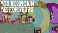 Size: 1920x1080 | Tagged: safe, edit, edited screencap, editor:quoterific, screencap, berry punch, berryshine, cherry berry, pinkie pie, sassaflash, fame and misfortune, g4, caption, friendship journal, ponyville, text
