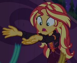 Size: 704x572 | Tagged: safe, screencap, sunset shimmer, equestria girls, equestria girls specials, g4, my little pony equestria girls: better together, my little pony equestria girls: sunset's backstage pass, cropped, solo