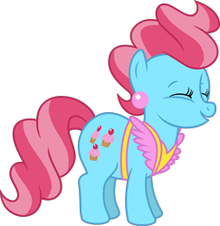 Size: 4000x4123 | Tagged: safe, artist:jeatz-axl, cup cake, earth pony, pony, g4, absurd resolution, eyes closed, female, mare, simple background, solo, transparent background, vector