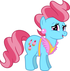 Size: 4000x4080 | Tagged: safe, artist:jeatz-axl, cup cake, earth pony, pony, g4, absurd resolution, female, looking at you, mare, simple background, solo, transparent background, vector