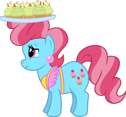 Size: 4308x4000 | Tagged: safe, artist:jeatz-axl, cup cake, earth pony, pony, g4, absurd resolution, apple, cupcake, female, food, mare, simple background, solo, transparent background, vector
