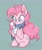 Size: 1704x2048 | Tagged: safe, artist:noupu, pinkie pie, earth pony, pony, g4, chocolate, clothes, colored pupils, cute, diapinkes, female, food, green background, hot chocolate, mare, marshmallow, mug, ponk, scarf, simple background, sitting, solo