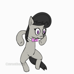 Size: 500x500 | Tagged: safe, alternate character, alternate version, artist:mranthony2, octavia melody, earth pony, pony, g4, animated, bipedal, clapping, cute, dancing, distraction dance, female, frame by frame, gif, henry stickmin, henry stickmin collection, meme, out of character, ponified meme, simple background, smiling, solo, standing on two hooves, watermark, white background