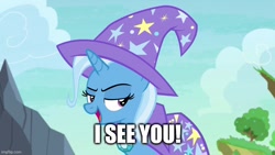 Size: 800x450 | Tagged: safe, edit, edited screencap, screencap, trixie, g4, to change a changeling, text