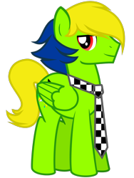 Size: 1200x1600 | Tagged: safe, alternate version, artist:amgiwolf, oc, oc only, oc:viexy ams, pegasus, pony, background removed, male, necktie, pegasus oc, simple background, smiling, solo, stallion, transparent background, wings