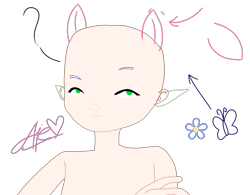 Size: 1685x1314 | Tagged: safe, artist:guruyunus17, butterfly, human, pony, base, code lyoko, floppy ears, flower, green eyes, no pony, ponied up, ponified, simple background, transparent background