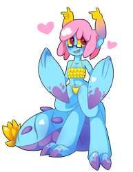 Size: 2550x3300 | Tagged: safe, artist:fangurley, oc, oc only, oc:cteno, monster pony, anthro, female, glasses, heart, high res, simple background, solo, transparent background
