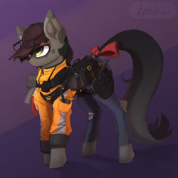 Size: 3000x3000 | Tagged: safe, artist:ignis, oc, oc only, bat pony, pony, bat pony oc, bat wings, female, high res, mare, mechanic, solo, wings