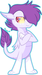 Size: 739x1299 | Tagged: safe, artist:kurosawakuro, oc, oc only, dragon, base used, friends of infinity, not smolder, offspring, parent:fizzle, parent:princess ember, parents:fizzlember, simple background, solo, transparent background