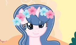Size: 1280x759 | Tagged: safe, artist:lominicinfinity, oc, oc only, oc:sparkdust knight, alicorn, pony, base used, female, floral head wreath, flower, mare, solo