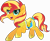 Size: 5483x4530 | Tagged: safe, artist:inaactive, sunset shimmer, pony, unicorn, g4, my little pony: the movie, absurd resolution, armor, female, guardsmare, mare, movie accurate, royal guard, royal guard armor, saddle, simple background, solo, tack, tail wrap, transparent background, vector