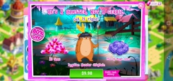 Size: 2312x1080 | Tagged: safe, gameloft, hamster, anthro, g4, my little pony: magic princess, advertisement, costs real money, gem, introduction card, magic coins, sale, spear, unnamed character, weapon