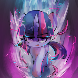 Size: 1555x1546 | Tagged: safe, artist:lexiedraw, twilight sparkle, pony, unicorn, g4, angry, looking at you, solo, unicorn twilight
