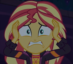 Size: 865x750 | Tagged: safe, screencap, sunset shimmer, equestria girls, equestria girls specials, g4, my little pony equestria girls: better together, my little pony equestria girls: sunset's backstage pass, cropped, solo