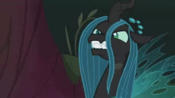 Size: 1920x1080 | Tagged: safe, ai assisted, ai content, edit, edited screencap, fifteen.ai, screencap, queen chrysalis, changeling, changeling queen, pony, g4, the mean 6, a better ending for chrysalis, adorable distress, adoracreepy, adorkable, aivo, alternate ending, alternate scenario, alternate universe, angry, animated, anxiety, apology, awkward, breakdown, character development, creepy, creepylis, crying inside, cute, cutealis, defeated, dialogue, dork, dorkalis, faic, fangs, female, forest, frown, furious, good end, gritted teeth, loop, majestic as fuck, mare, meta, nervous, overreaction, proud, redemption, reformed, screaming, seething, silly, silly pony, solo, sorry, sound, spread wings, standing, talking, webm, what if, wings, yelling