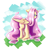 Size: 1063x1080 | Tagged: safe, artist:lisagamer456, fluttershy, butterfly, pegasus, pony, g4, blushing, cute, female, floppy ears, hair over one eye, leg fluff, long mane, looking at you, mare, shyabetes, solo, unshorn fetlocks