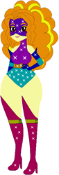 Size: 228x671 | Tagged: safe, artist:sturk-fontaine, adagio dazzle, equestria girls, g4, alternate universe, base used, big breasts, breasts, busty adagio dazzle, clothes, dazzling star, extra thicc, female, leotard, milf, simple background, solo, superhero, white background, wide hips