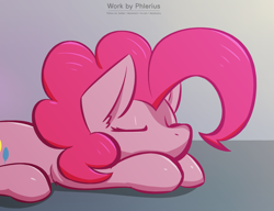 Size: 2600x2000 | Tagged: safe, artist:phlerius, pinkie pie, earth pony, pony, g4, cute, diapinkes, digital art, high res, sleeping, solo