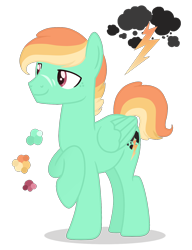 Size: 1200x1564 | Tagged: safe, artist:magicuniclaws, pegasus, pony, magical lesbian spawn, male, offspring, parent:lightning dust, parent:minty, parents:mintydust, simple background, solo, stallion, transparent background