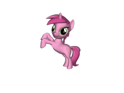 Size: 1200x900 | Tagged: safe, artist:nintenblock64, ruby pinch, pony, unicorn, ponylumen, g4, 3d, 3d pony creator, cutie mark, female, filly, gem, hooves, hooves up, rearing, simple background, smiling, transparent background