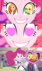 Size: 1280x2160 | Tagged: safe, edit, edited screencap, screencap, applejack, big macintosh, pinkie pie, coinky-dink world, do it for the ponygram!, equestria girls, g4, my little pony equestria girls: better together, my little pony equestria girls: summertime shorts, applecest, comic, female, incest, male, meme, pinkie's eyes, ship:applemac, shipping, straight