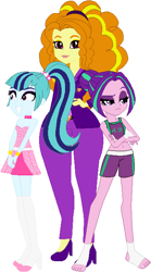 Size: 378x681 | Tagged: safe, artist:sturk-fontaine, adagio dazzle, aria blaze, sonata dusk, equestria girls, g4, alternate universe, base used, big breasts, breasts, business suit, busty adagio dazzle, child bearing hips, clothes, curvy, family, female, foot wraps, hair bun, handwraps, mamadagio, martial artist, martial arts kids, milf, mother and child, mother and daughter, older adagio dazzle, ponytail, popstar, raised eyebrow, shorts, simple background, singer, sports outfit, sports shorts, sports tape, tank top, the dazzling family, the dazzlings, trio, trio female, twin sisters, white background, wide hips