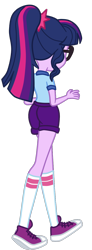 Size: 512x1392 | Tagged: safe, artist:gmaplay, sci-twi, twilight sparkle, equestria girls, g4, legend of everfree, ass, butt, camp everfree outfits, clothes, converse, female, sci-twibutt, shoes, simple background, socks, solo, transparent background, twibutt, vector