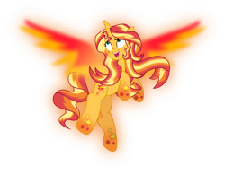 Size: 8598x6708 | Tagged: safe, artist:php178, derpibooru exclusive, sunset shimmer, phoenix, pony, unicorn, g4, my past is not today, .svg available, colored wings, female, glowing, glowing mane, gold, gradient hooves, gradient wings, long mane, mare, multicolored hair, orange (color), phoenix wings, rainbow hair, rainbow power, rainbow power-ified, rainbow tail, red, shine like rainbows, shiny, simple background, sun, sunset phoenix, svg, transparent background, vector, wings, yellow