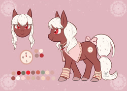 Size: 1280x916 | Tagged: safe, artist:foxhatart, oc, oc only, oc:cherry sprinkle, earth pony, pony, bow, solo, tail bow