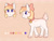 Size: 1280x976 | Tagged: safe, artist:foxhatart, oc, oc only, oc:snowbell, deer, deer pony, original species, pony, bow, female, reference sheet, solo, tail bow