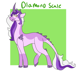 Size: 1280x1280 | Tagged: safe, artist:positively-insane, oc, oc only, oc:diamond scale, dracony, hybrid, female, interspecies offspring, offspring, parent:rarity, parent:spike, parents:sparity, solo
