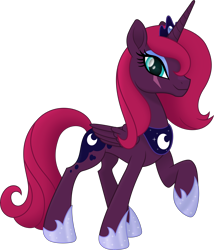 Size: 6000x7008 | Tagged: safe, artist:negatif22, princess luna, tempest shadow, pony, unicorn, g4, clothes, cosplay, costume, fake cutie mark, fake horn, fake wings, female, mare, movie accurate, scar, simple background, smiling, solo, transparent background, vector