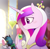 Size: 1200x1168 | Tagged: safe, artist:vavacung, princess cadance, queen chrysalis, alicorn, changeling, changeling queen, pony, comic:misguided love, series:maid of love, g4, blushing, clothes, dress, duo, duo female, duster, female, infidelity, lesbian, maid, ship:cadalis, shipping, skirt, socks, sweat, sweatdrop