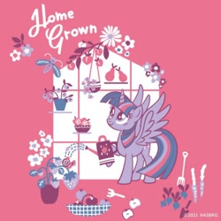 Size: 1080x1080 | Tagged: safe, artist:mylittleponyjpn, part of a set, twilight sparkle, alicorn, pony, g4, official, cute, flower, solo, twilight sparkle (alicorn), watering can, window