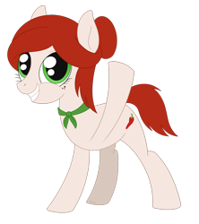 Size: 1594x1799 | Tagged: safe, artist:dyonys, oc, oc only, oc:paprika, earth pony, pony, clothes, female, freckles, mare, scarf, smiling, solo, waving