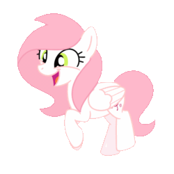 Size: 700x700 | Tagged: safe, artist:sugar morning, oc, oc only, oc:sugar morning, pegasus, pony, animated, cute, cutie mark, excited, female, gif, mare, ocbetes, pegasus oc, prancing, simple background, solo, transparent background, trotting, trotting in place, wings