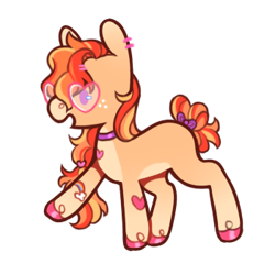 Size: 350x350 | Tagged: safe, artist:occultadopts, oc, oc only, earth pony, pony, female, freckles, glasses, magical gay spawn, mare, offspring, parent:big macintosh, parent:zephyr breeze, parents:zephyrmac, simple background, solo, transparent background