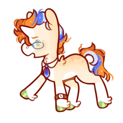 Size: 350x350 | Tagged: safe, artist:occultadopts, oc, oc only, pony, unicorn, glasses, magical gay spawn, male, offspring, parent:soarin', parent:sunburst, parents:soarburst, simple background, solo, stallion, transparent background, watch, wristwatch