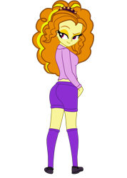 Size: 2203x3093 | Tagged: safe, alternate version, artist:gmaplay, adagio dazzle, equestria girls, g4, adagio dat-azzle, ass, butt, clothes, female, high res, school uniform, schoolgirl, shorts, simple background, solo, transparent background