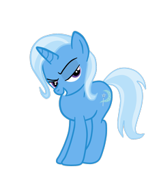 Size: 1154x1239 | Tagged: safe, artist:gmaplay, trixie, pony, unicorn, g4, butt, butt bump, plot, simple background, solo, transparent background