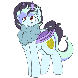 Size: 3000x3000 | Tagged: safe, artist:solardoodles, oc, oc only, oc:solar sulfure, bat pony, insect, moth, pony, unicorn, 2021 community collab, derpibooru community collaboration, antennae, chest fluff, fangs, fluffy, high res, simple background, solo, transparent background