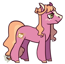 Size: 928x918 | Tagged: safe, artist:dalecarlian, oc, oc only, oc:melba rose, earth pony, pony, female, offspring, parent:big macintosh, parent:cheerilee, parents:cheerimac, simple background, solo, white background